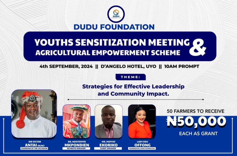 Dudu Foundation announces empowerment scheme for youths, farmers
