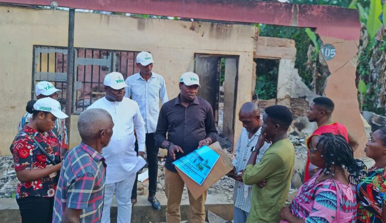 Youth Assembly Delegation Supports Fire Victim in Nsit Ibom